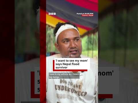 I want to see my mom' says Nepal flood survivor. #BBCNews
