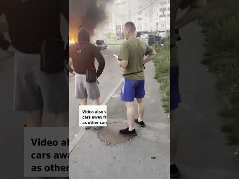 Woman narrowly escapes blast during Russian drone attack