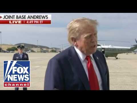 President Trump takes reporter questions