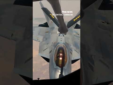CENTCOM shares NEW video of F-22 stealth fighter refueling #foxnews #news #shorts #military