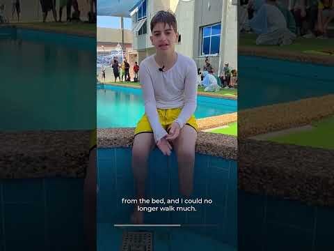 Amputee children learn to swim after losing limbs in Israel’s war on Gaza