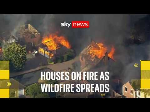 Homes on fire in West Midlands on hottest day of the year
