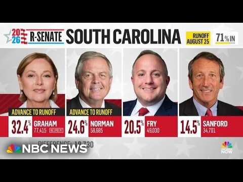 Norman, Graham advance to South Carolina GOP Senate runoff