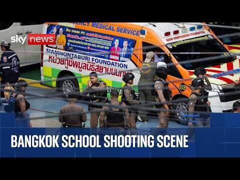 Bangkok school shooting scene