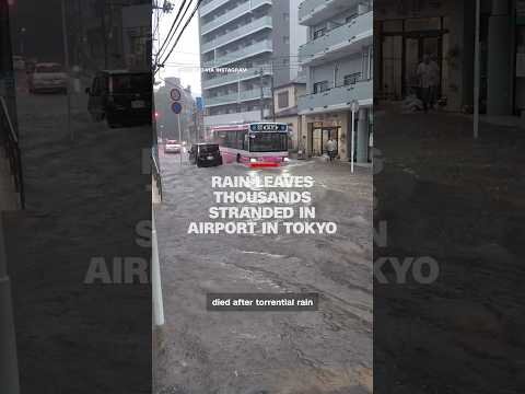 Rain leaves thousands stranded in airport in Tokyo