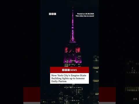 Empire State Building lights up to honour Dolly Parton. #BBCNews