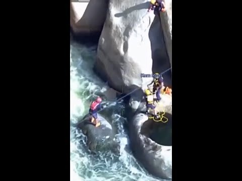 California rescuers pull woman from rough river current