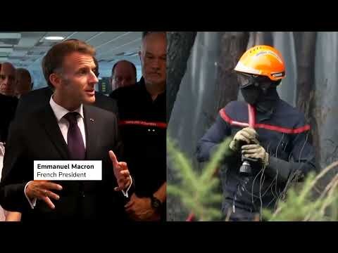 Macron says wildfire fight 'toughest since the Second World War