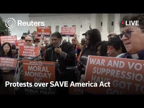 Protests over SAVE America Act in Washington