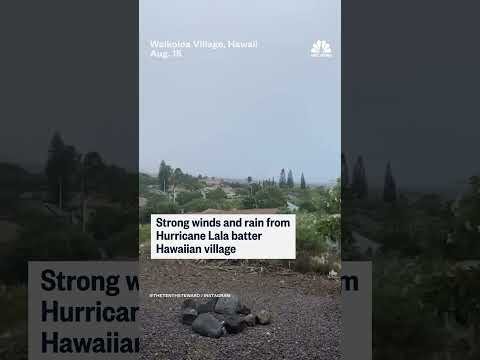 Lala batters Hawaiian villages with strong winds and rain