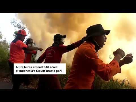 Fire burns 148 acres in Indonesia's Mount Bromo park