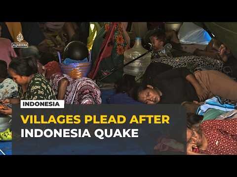 Children fall ill as survivors sleep outside after Indonesia earthquake