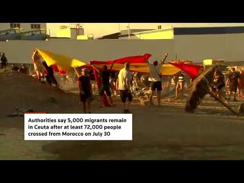 Ceuta residents destroy migrant beach camp amid tensions
