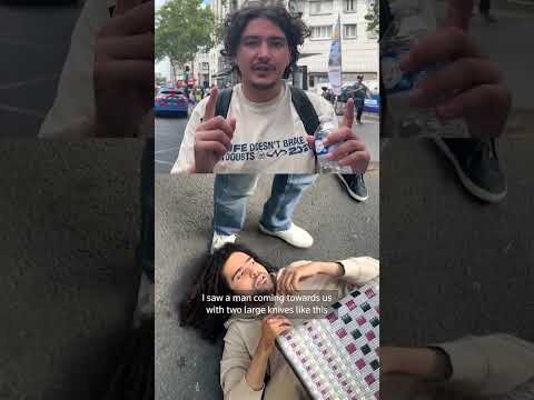 Witness recounts Paris knife assault, suspect apprehension