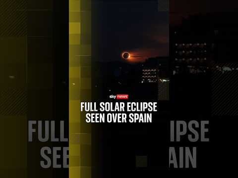 Full solar eclipse seen over Spain