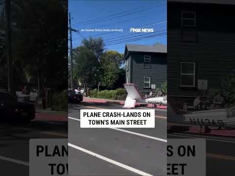 SEE IT: Plane CRASH-LANDS on town’s Main Street #foxnews #news #shorts #airplane #california