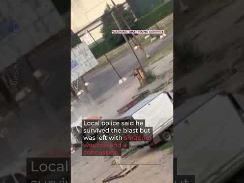 Drone appears to stalk man before exploding
