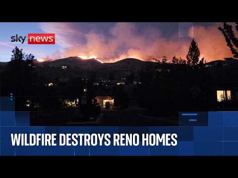 Human-caused' wildfire rips through major city in Nevada