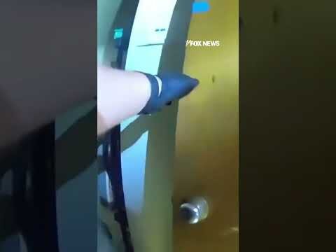 Man fires FLAMETHROWER at police during eviction #shorts