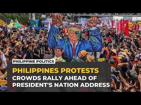 Philippine President Marcos faces protests ahead of State of the Nation Address