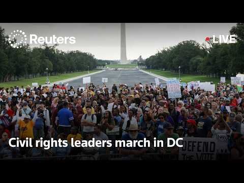 Civil rights leaders march in DC to defend election rights