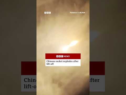 Chinese rocket explodes after lift-off. #China #BBCNews