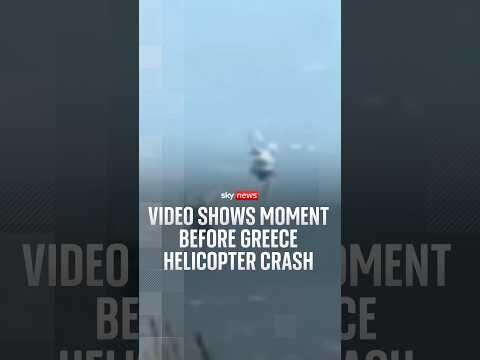 Video shows moment before Greece helicopter crash