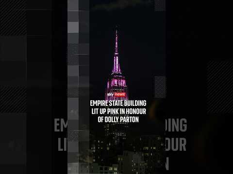 Empire State Building lit up pink in honour of Dolly Parton