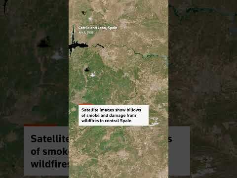 Before and after the Spain wildfires