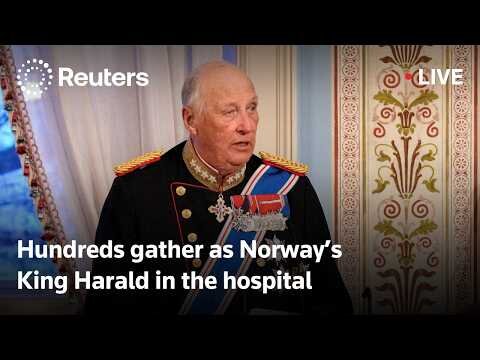 Hundreds gather as Norway's King Harald in 'very serious' condition