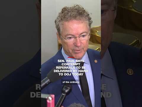 Sen. Paul says contempt referrals to be delivered by hand to DOJ today