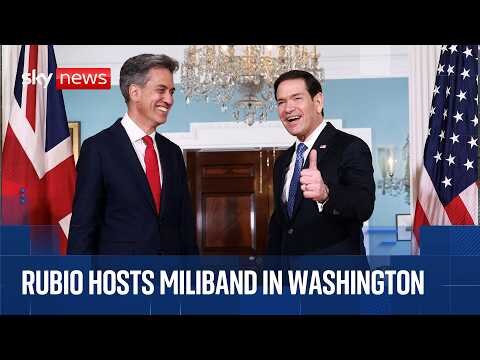 Ed Miliband meets Marco Rubio in first Washington trip as foreign secretary