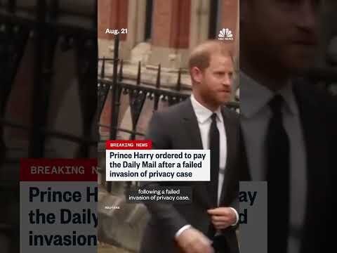 Prince Harry to pay Daily Mail after privacy case loss