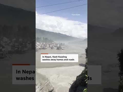 Nepal-Tibet deadly flash flood severely damages villages