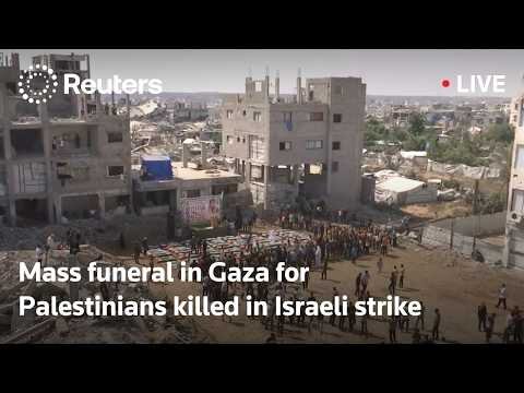 Mass funeral for 112 Palestinians killed in 2023 Israel strike