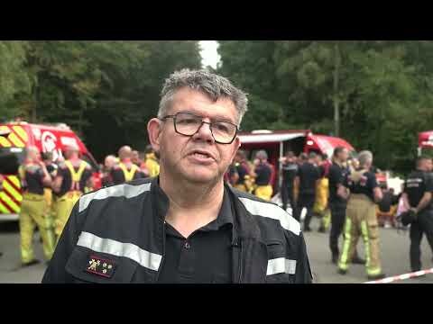Belgium's biggest wildfire on record heads towards Germany