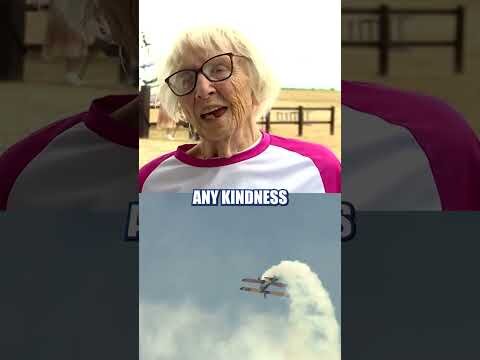 British great-grandmother becomes the world's oldest female wing walker for the second time #shorts