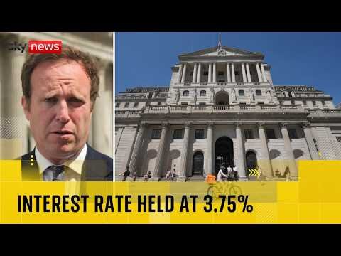 Bank of England holds interest rate at 3.75%