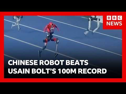 Historic first as Chinese robot beats Usain Bolt's 100m world record at Beijing games