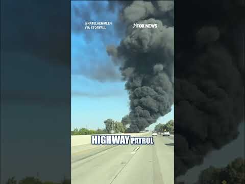 Gas tanker EXPLODES after California highway crash #shorts #us #news #foxnews