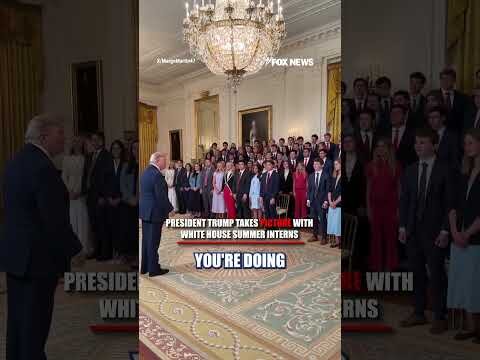 President Trump takes picture with White House summer interns #foxnews #news #us #fox