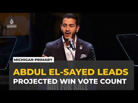 Michigan Democrat Abdul El-Sayed projected to win close primary race as votes are counted