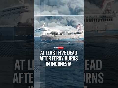 At least five dead after ferry burns in Indonesia