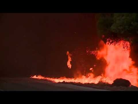 Heavy winds fan wildfires west of Athens