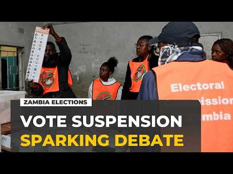 Zambia vote count suspension sparks fears of election rigging