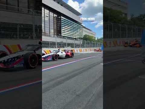 Drivers leave the pits, race onto the track at Freedom 250 Grand Prix #shorts #foxnews #news