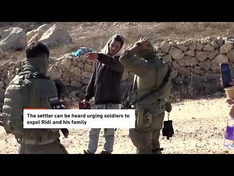Palestinian-American confronts Israeli settler at West Bank home