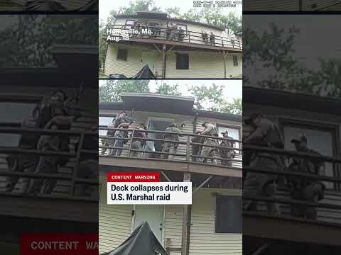 Deck collapses during U.S. Marshal raid