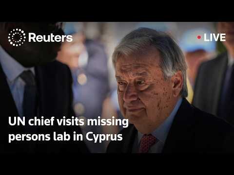 UN chief Guterres visits missing persons lab in Cyprus