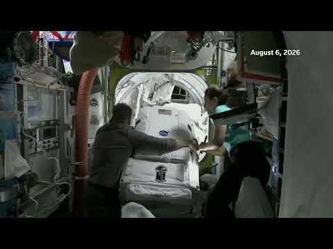 Astronauts take part in US Spacewalk 96 at ISS